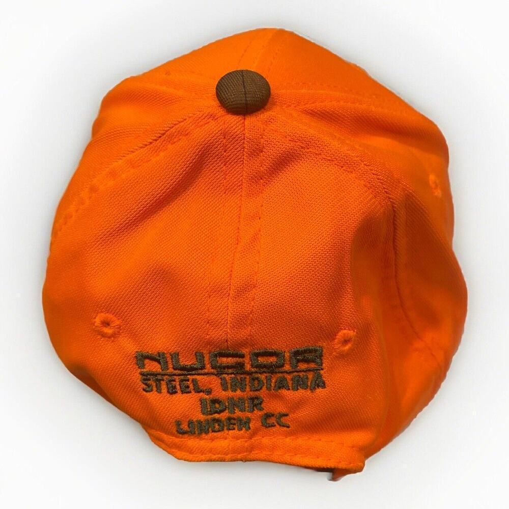 Orange And Camo Safety Cross Baseball Cap Nucor Steel Adjustable - Picture 5 of 6
